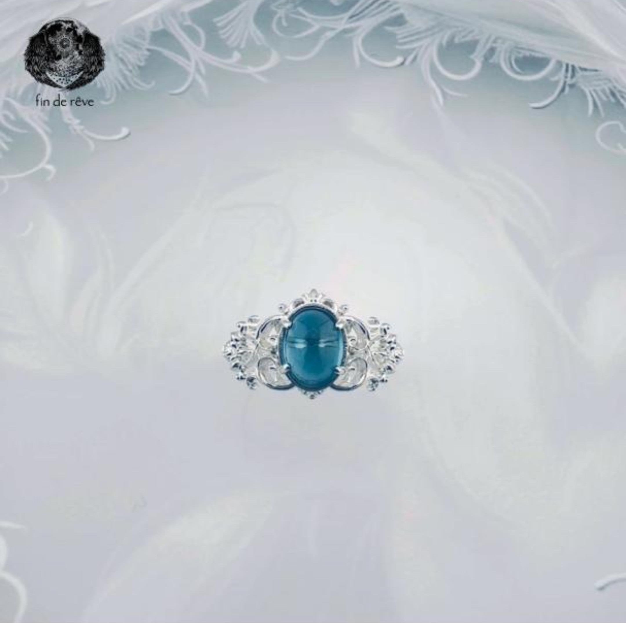 ロンドンブルートパーズのリング 〜nuit blanche(ニュイ ブランシュ)typeS〜